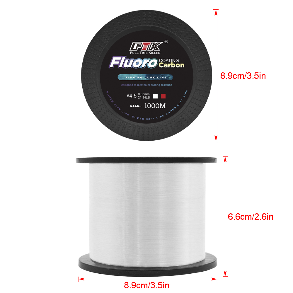 FTK 1000M Nylon Vislijn Super  - Fluorocarbon Line recensie en prijs